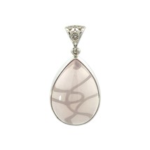 Stones Desire Rose Quartz Pendant Necklace (22&quot;) Pink - £187.45 GBP