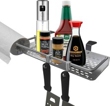 Barbecue Condiment Rack With Paper Towel Holder, Hooks, Storage Box For ... - $31.95