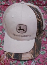 John Deere Baseball Cap, Adjustable Tan Camo Hat, Pre-Owned but Nice + FREE Gift - £22.46 GBP