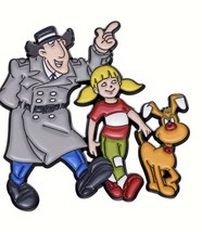 Inspector Gadget with Penny &amp; Brain Lapel Pin New Enamel Pin - £4.71 GBP