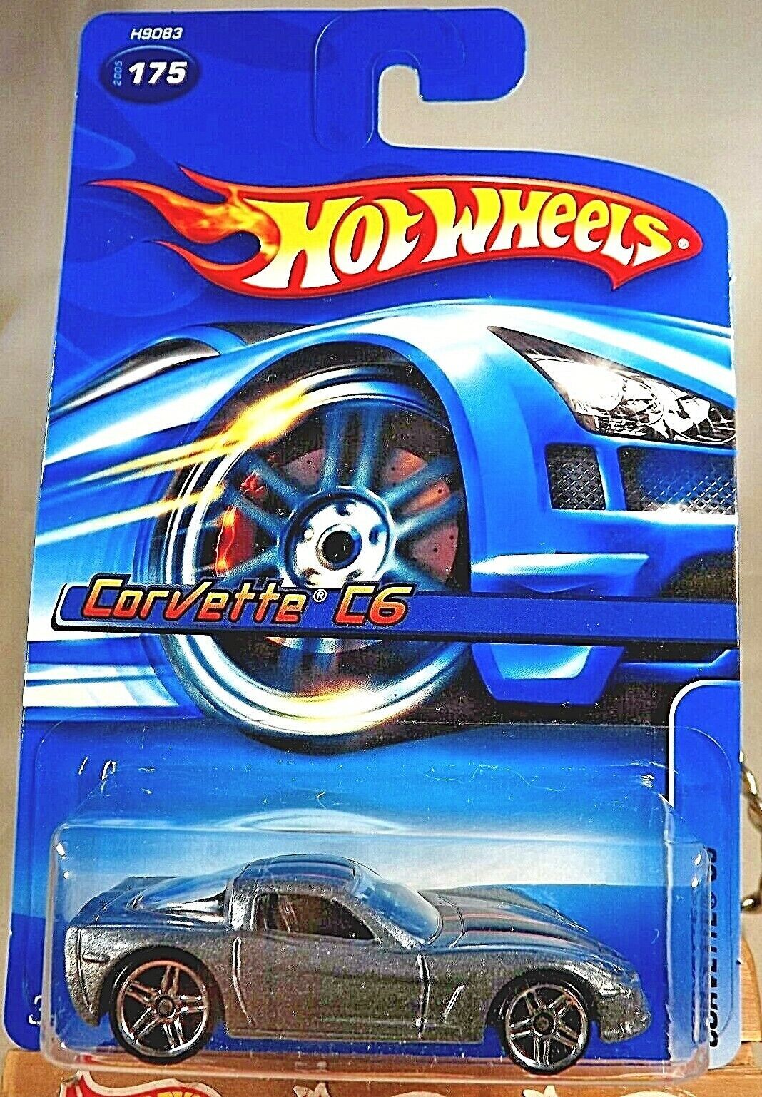 2005 Hot Wheels Mainline/Collector #175 CORVETTE C6 Dark Gray w/Chrome Pr5 Spoke