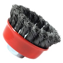 Forney 72757 Wire Cup Brush, Knotted with 5/8-Inch-11 Threaded Arbor, 2-... - £13.36 GBP