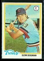 Vintage 1978 Topps Baseball Trading Card #307 Glenn Borgmann Minnesota Twins - $8.41