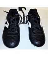 Athletic Works Boys Black White Soccer Cleats Shoes Sizes 2, 4, 5 and 6 NWT - £10.86 GBP