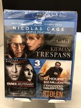 Nicolas Cage Triple Feature, 3 Movies Blu-ray DVD 2018 New Sealed - £7.16 GBP