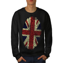 Wellcoda British Fingerprint Mens Sweatshirt, Union Casual Pullover Jumper - £24.19 GBP+