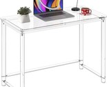Acrylic Desk, Clear Desk For Home Office For Laptop, Study, Writing, Van... - £405.36 GBP