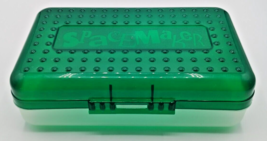 Spacemaker Vintage Plastic Pencil Case Box -  Green Top and Frosted Clea... - £10.09 GBP