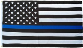 K&#39;s Novelties Blue Lives Matter Police USA American Thin Blue Line 3x5 Flag - £14.33 GBP