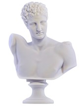 Hermes God Bust head Greek Statue Sculpture Cast Marble Museum Copy - £88.73 GBP