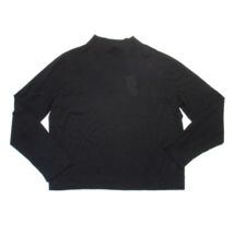 NWT Vince Funnel Neck Wool Cashmere Sweater in Black Lightweight Pullove... - $71.28