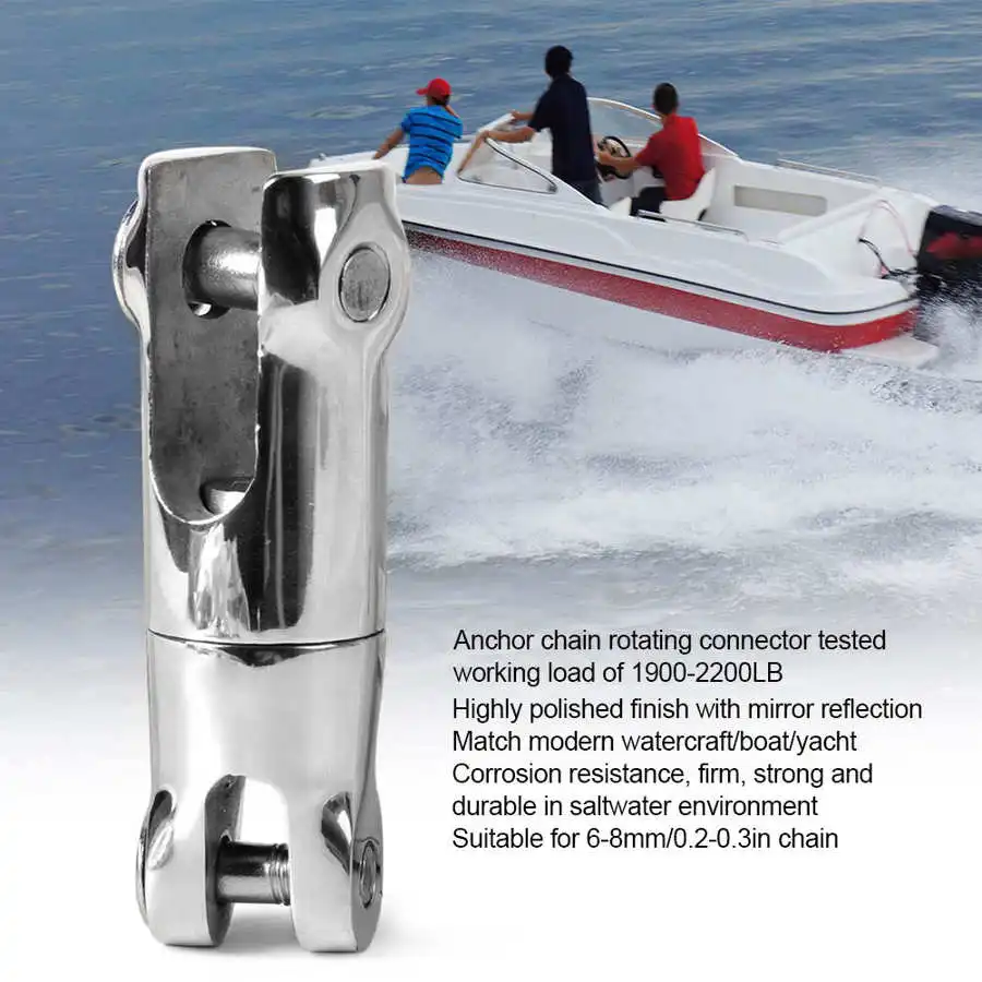 Zerone Anchor Rotating Connector Stainless Steel Ship Hardware Boat Accessory - £16.26 GBP