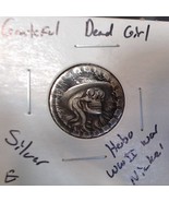 HOBO Grateful Dead Girl Skull Flowers Made From A REAL Silver WWII War N... - $20.74 CAD