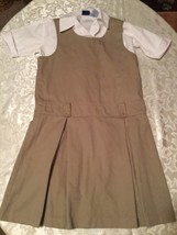 Size 16 Austin dress uniform khaki white blouse outfit set Girls 2 piece... - £14.48 GBP