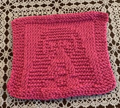 Handmade Knit Basset Hound Pink Cotton Dishcloth Canine Lover Gift Brand... - £6.67 GBP