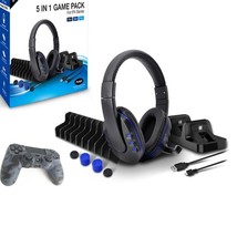 6 in 1 PS4/PS4 Pro/PS4 Slim Game Accessories Charger Dock Grips 80cm Cha... - €34,71 EUR