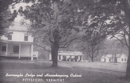 Pittsford Vermont VT Burroughs Lodge Housekeeping Cabins 1954 Postcard C42 - £2.38 GBP