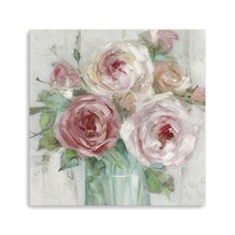 HomeRoots 398899 40 x 40 in. Pink Watercolor Soft Pastel Peonies Bouquet... - £170.20 GBP