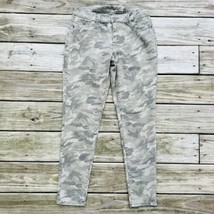 Maurices Camo Jegging Pants Green Stretch Soft Womens Size Lg 30 x 28 - $18.97