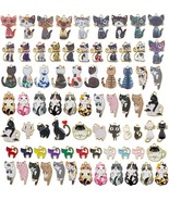 WOCRAFT 120pc Assorted Enamel Bracelet Cat Charms for Jewelry Making Cra... - $40.30 CAD