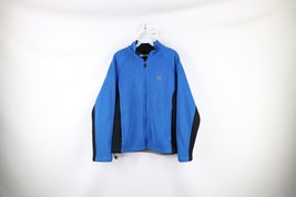 Spyder Mens Size Small Distressed Heavyweight Fleece Lined Core Ski Jacket Blue - £33.44 GBP