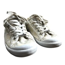 Coach tennis shoes 8.5 womens sneakers cream lace up shoes - £7.78 GBP