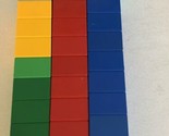 Lego Duplo 2x2 Lot Of 30 Pieces Parts Red Blue Green Yellow - $9.89