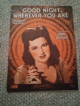 015 VTG Good Night Wherever You Are Joan Brooks Sheet Music - £6.38 GBP