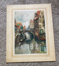 Canal Scene Art Print Artist Claude Dorval - £40.29 GBP