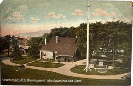 Newburgh, NY, Washington&#39;s Headquarters and Park, vintage post card 1912 - £10.40 GBP