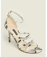 NINE WEST  White Malina Snakeskin-Effect Sandals - Size 9M - €48,00 EUR