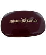 Zurich Hilton Hotel Vintage Plastic Travel Dish w/ Lid Maroon Gold With ... - £12.88 GBP