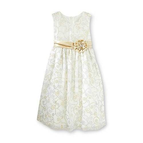 Girls Dress Bloomers Nannette Sleeveless Easter Party Cream Gold $58- 12 months - $31.68