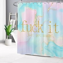 Pink Marble Shower Curtain For Bathroom,Turquoise Marble Luxury Shower Curtain W - $25.99