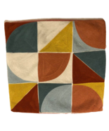 Pier 1 Imports Abstract Geometric Throw Zip Square Vintage Colors Pillow... - $16.33