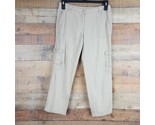 New York &amp; Company Capri Pants Women&#39;s Size 6 Beige Linen Cotton TC13 - £9.01 GBP