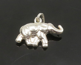 925 Sterling Silver - Vintage Petite Shiny Elephant Hollow Pendant - PT17505 - £21.24 GBP