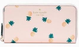 Kate Spade Large Continental Wallet Pink Pineapple Print NWT K7187 $239 MSRP Y - £65.38 GBP