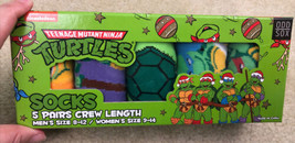 Odd Sox Teenage Mutant Ninja Turtles Crew Length Socks 5 Pairs Gift Set NEW - £38.94 GBP