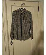 Dockers men&#39;s button down shirt green and burgundy large - $149.55 MXN