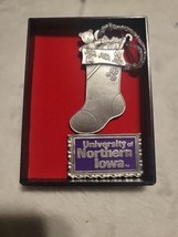 University Of Northern Iowa Pewter Ornament Stocking 3.25&quot; - £6.01 GBP