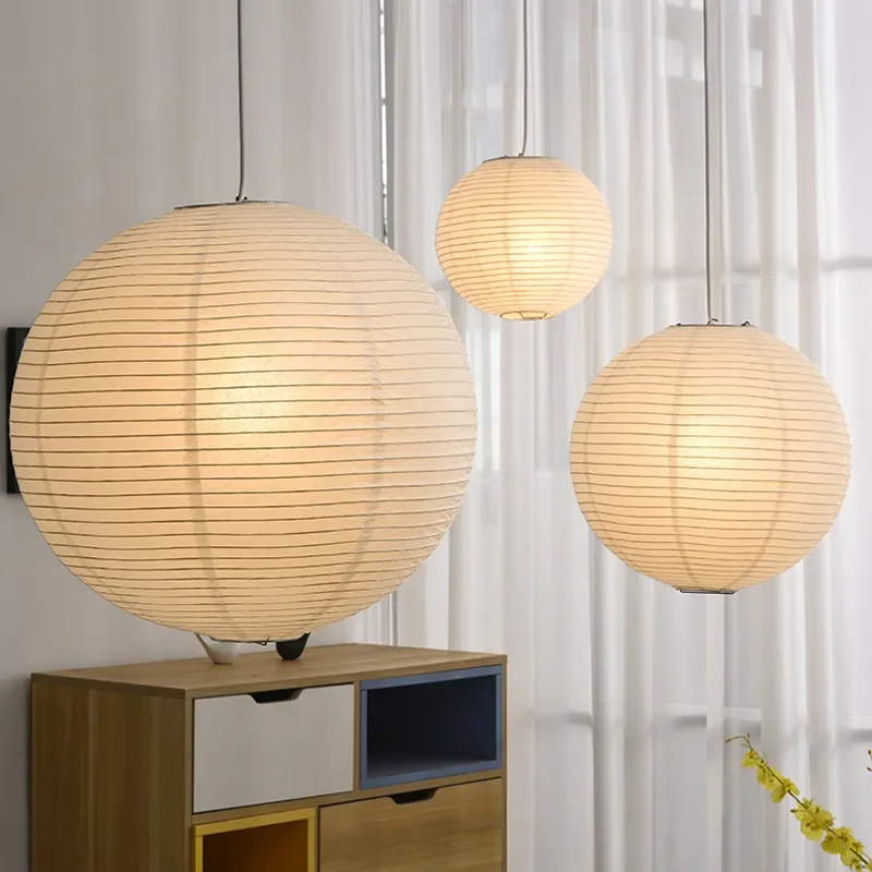 Ern paper round ball led pendant lamp for restaurant tea room parlor bedroom home decor thumb200