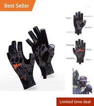 Sol Armis SPF 50 Sun Gloves - Fingerless UV Protection for Fishing &amp; Kay... - $49.45