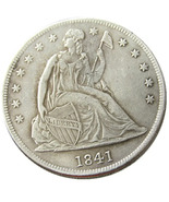 1841 Seated Liberty Dollar Silver Plated Copy Coins - £7.81 GBP