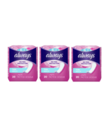 Always Thin Pantiliners Regular Unscented 20 Each 3 Pack - £14.87 GBP