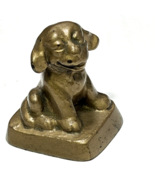 1920s-1930s BONZO DOG Cast Iron Brass Colored Paperweight Smiling Happy ... - £27.13 GBP