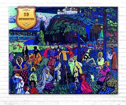 Wassily Kandinsky Composition VIII Giclee Canvas Paper Wall Art Textured 3D Gel  - £95.90 GBP+