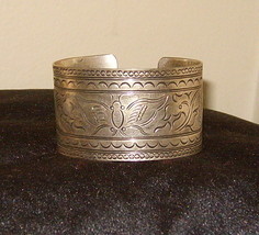 Silver Tone Cuff Bracelet Butterfly Detailed Design New - $24.95