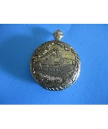 VINTAGE GENEVA ANTIMAGNETIC POCKET WATCH  TRAIN MOTIF GOLD TONE HONG KON... - $13.51 CAD