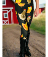 NEW Womens Exclusive Chicken Rooster Farm Leggings OS/TC/TC2 Soft as Lul... - $24.00
